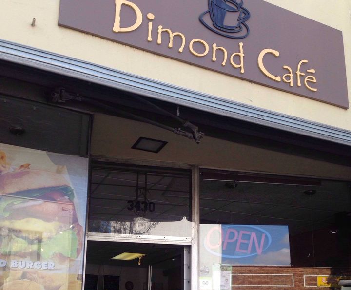 The Dimond Café sign over the front door